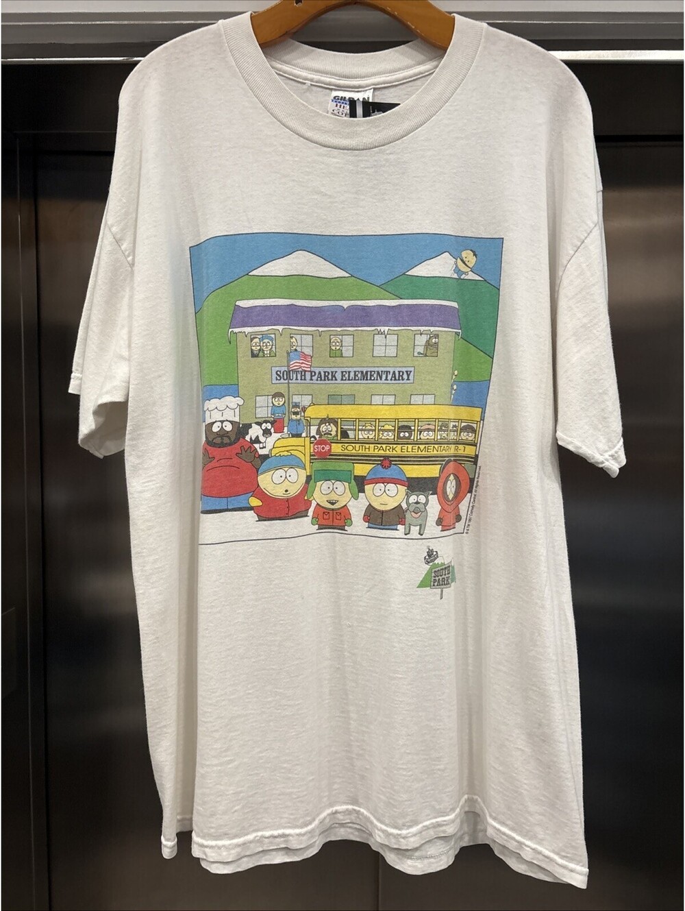 Vintage White 1997 South Park High School Graphic T-Shirt Sz XL